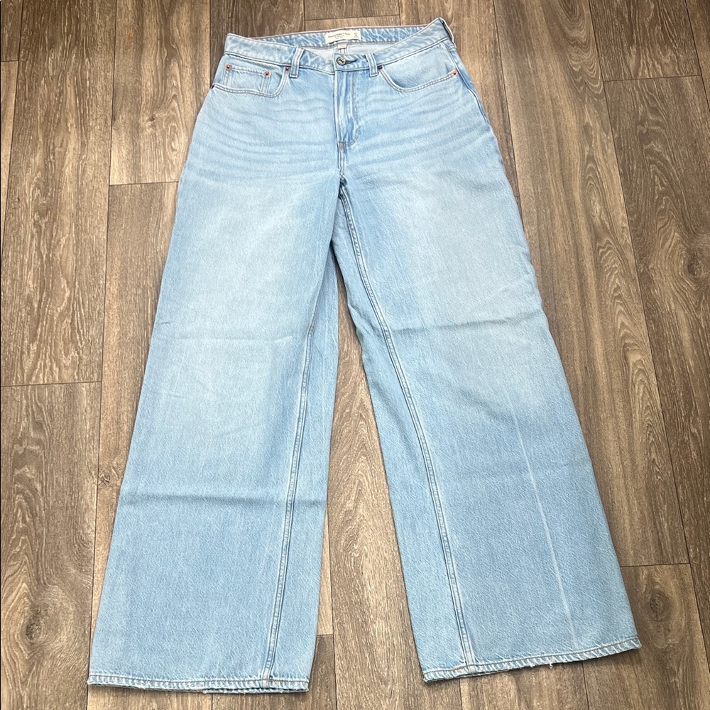 Abercrombie & Fitch Light Blue Wide Leg Jeans